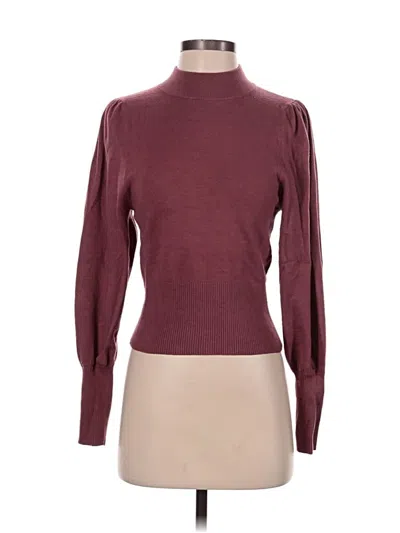 Pre-owned Express Outlet Long Sleeve Turtleneck In Burgundy