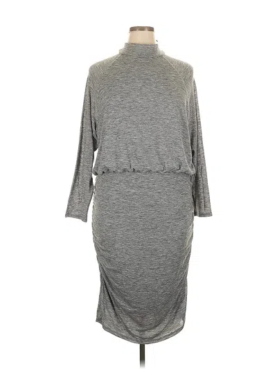 Pre-owned Express Outlet Long Sleeve Turtleneck In Gray