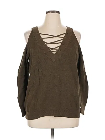 Pre-owned Express Outlet Pullover Sweater In Brown