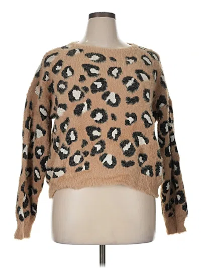 Pre-owned Express Outlet Pullover Sweater In Brown