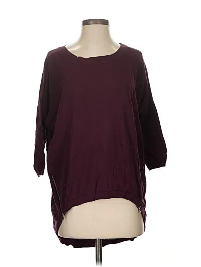 Pre-owned Express Outlet Pullover Sweater In Burgundy