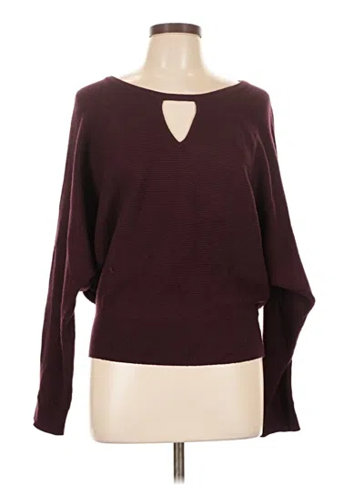 Pre-owned Express Outlet Pullover Sweater In Burgundy