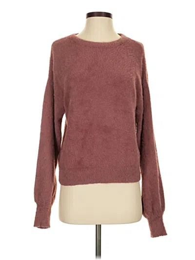 Pre-owned Express Outlet Pullover Sweater In Burgundy