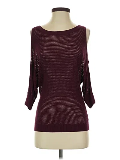 Pre-owned Express Outlet Pullover Sweater In Burgundy