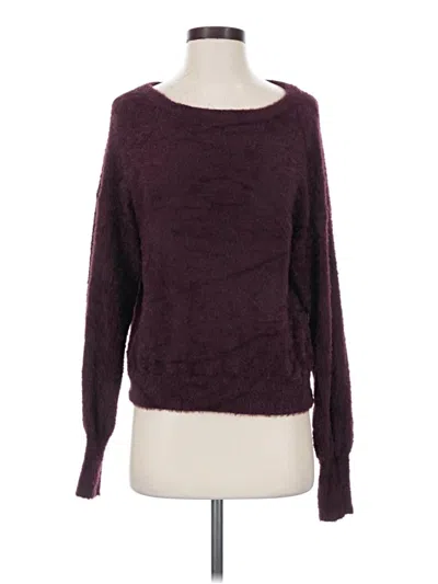 Pre-owned Express Outlet Pullover Sweater In Burgundy