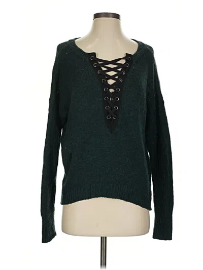 Pre-owned Express Outlet Pullover Sweater In Green