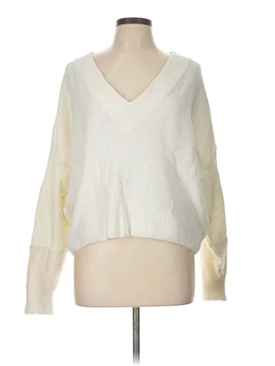 Pre-owned Express Outlet Pullover Sweater In Ivory