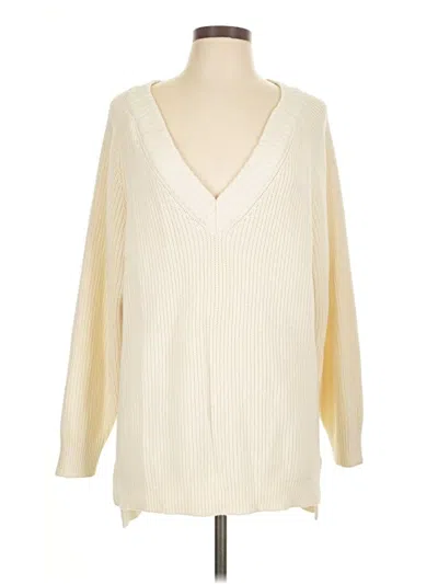 Pre-owned Express Outlet Pullover Sweater In Ivory