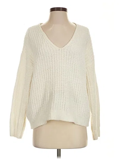 Pre-owned Express Outlet Pullover Sweater In Ivory