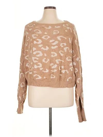 Pre-owned Express Outlet Pullover Sweater In Tan