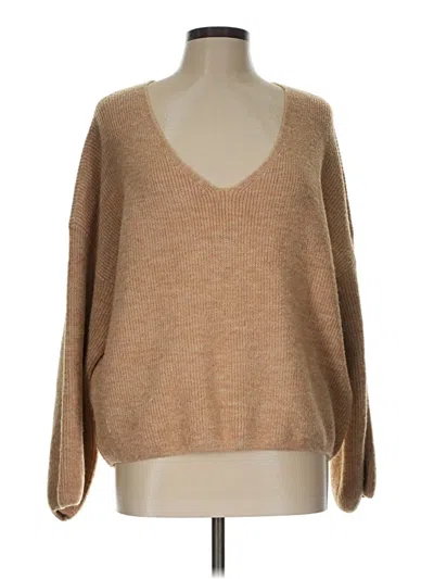 Pre-owned Express Outlet Pullover Sweater In Tan
