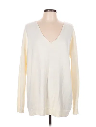 Pre-owned Express Outlet Pullover Sweater In White