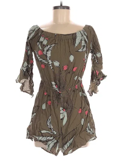 Pre-owned Express Outlet Romper In Green