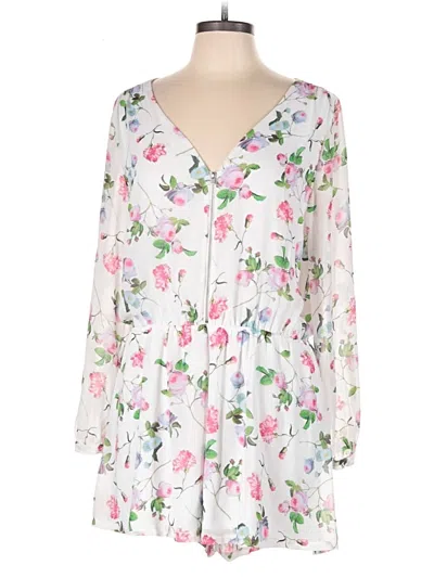 Pre-owned Express Outlet Romper In White