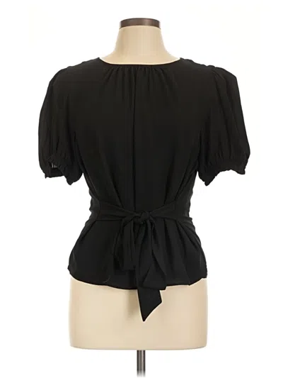 Pre-owned Express Outlet Short Sleeve Blouse In Black