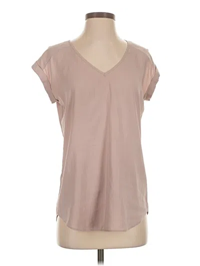 Pre-owned Express Outlet Short Sleeve Blouse In Brown