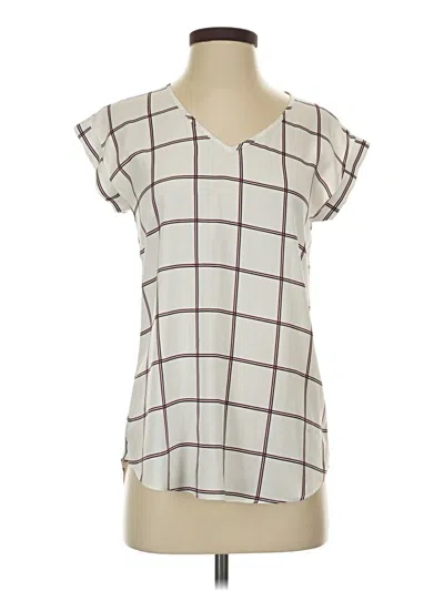 Pre-owned Express Outlet Short Sleeve Blouse In Gray