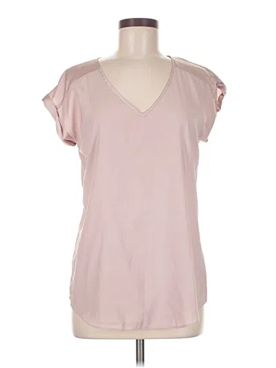 Pre-owned Express Outlet Short Sleeve Blouse In Pink