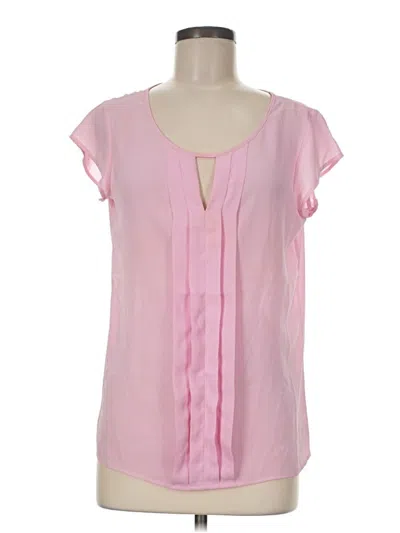 Pre-owned Express Outlet Short Sleeve Blouse In Pink