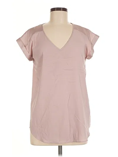 Pre-owned Express Outlet Short Sleeve Blouse In Pink