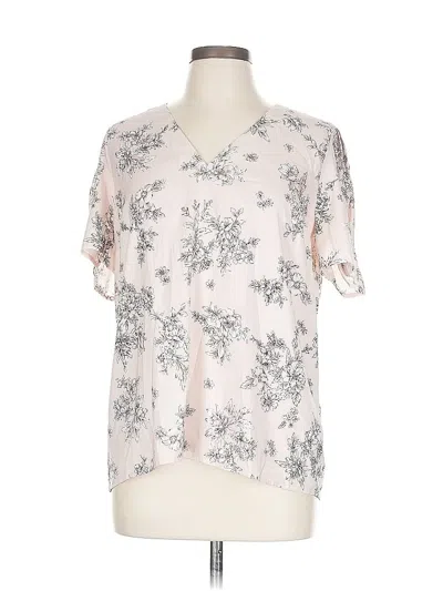 Pre-owned Express Outlet Short Sleeve Blouse In Silver