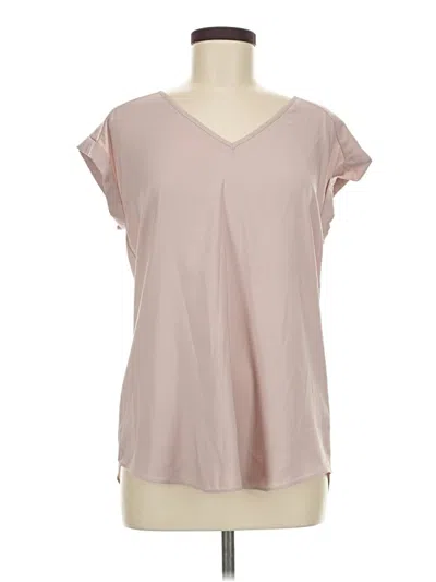Pre-owned Express Outlet Short Sleeve Blouse In Tan