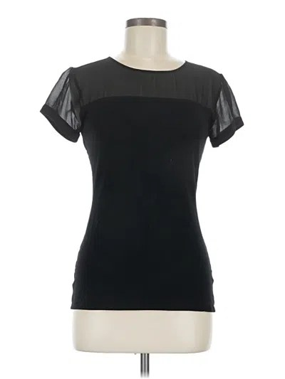 Pre-owned Express Outlet Short Sleeve Top Black Crew Neck Tops
