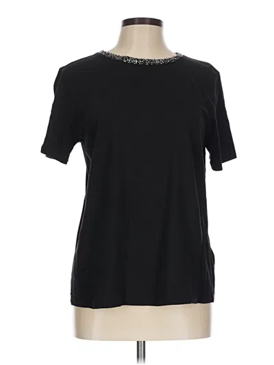 Pre-owned Express Outlet Short Sleeve Top Black Crew Neck Tops