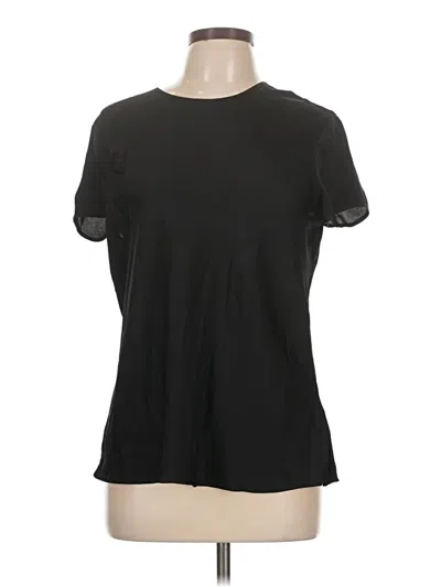 Pre-owned Express Outlet Short Sleeve Top Black Keyhole Neckline Tops