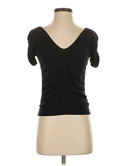 Pre-owned Express Outlet Short Sleeve Top Black Sweetheart Neckline Tops