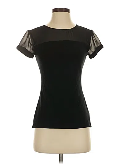 Pre-owned Express Outlet Short Sleeve Top Black Sweetheart Neckline Tops