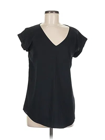 Pre-owned Express Outlet Short Sleeve Top Black V Neck Tops
