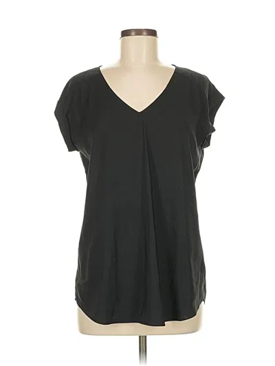 Pre-owned Express Outlet Short Sleeve Top Black V Neck Tops