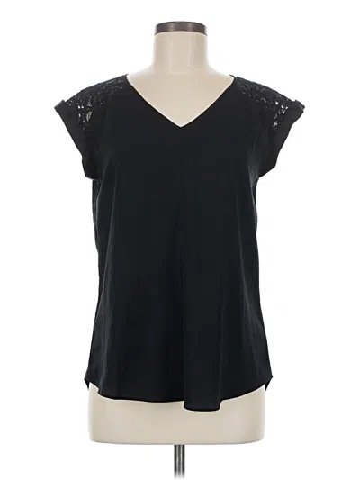 Pre-owned Express Outlet Short Sleeve Top Black V Neck Tops
