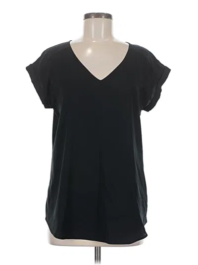 Pre-owned Express Outlet Short Sleeve Top Black V-neck Tops