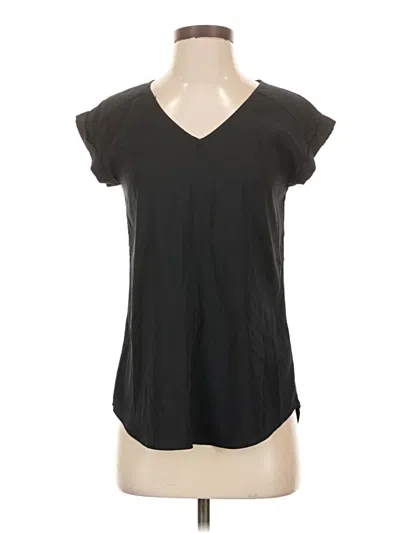 Pre-owned Express Outlet Short Sleeve Top Black V-neck Tops