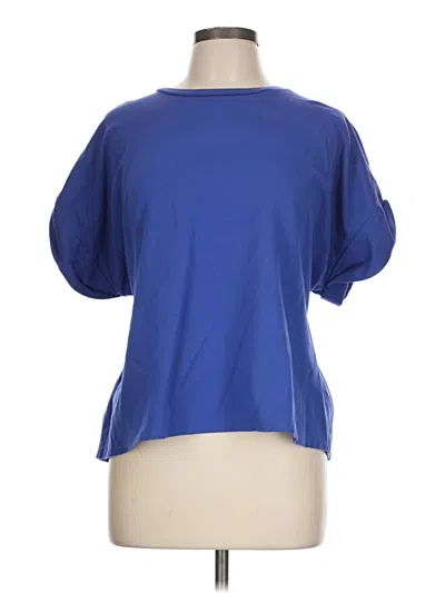 Pre-owned Express Outlet Short Sleeve Top Blue Boatneck Tops
