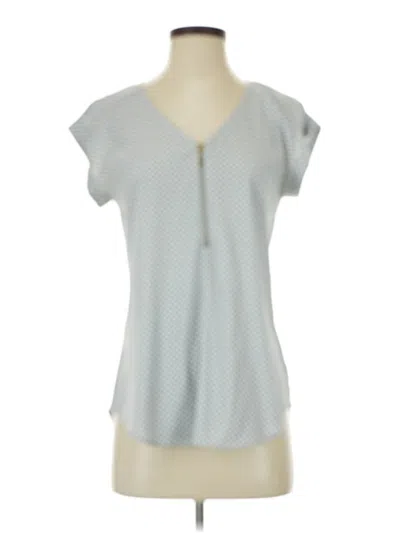 Pre-owned Express Outlet Short Sleeve Top Blue V Neck Tops