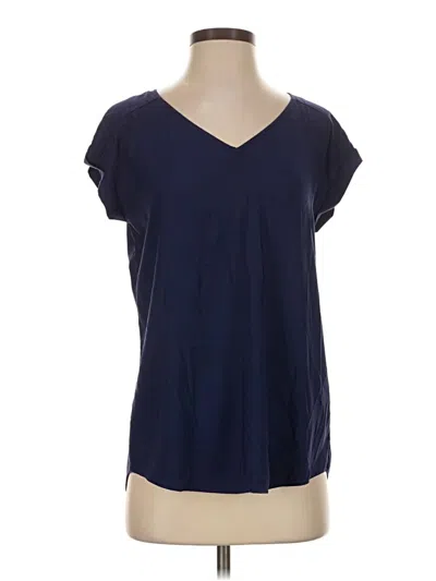 Pre-owned Express Outlet Short Sleeve Top Blue V-neck Tops