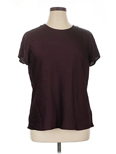 Pre-owned Express Outlet Short Sleeve Top Burgundy Crew Neck Tops