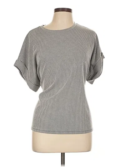 Pre-owned Express Outlet Short Sleeve Top Gray Boatneck Tops