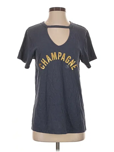 Pre-owned Express Outlet Short Sleeve Top Gray Scoop Neck Tops