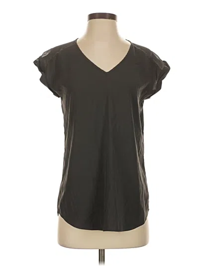 Pre-owned Express Outlet Short Sleeve Top Gray V Neck Tops