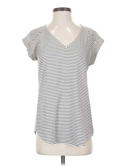 Pre-owned Express Outlet Short Sleeve Top Gray V Neck Tops