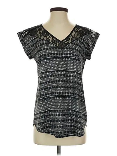 Pre-owned Express Outlet Short Sleeve Top Gray V-neck Tops
