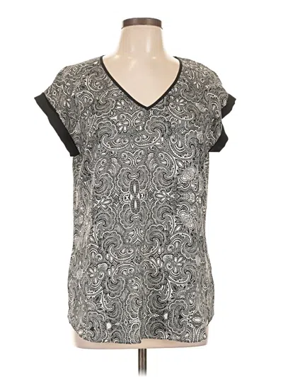 Pre-owned Express Outlet Short Sleeve Top Gray V-neck Tops