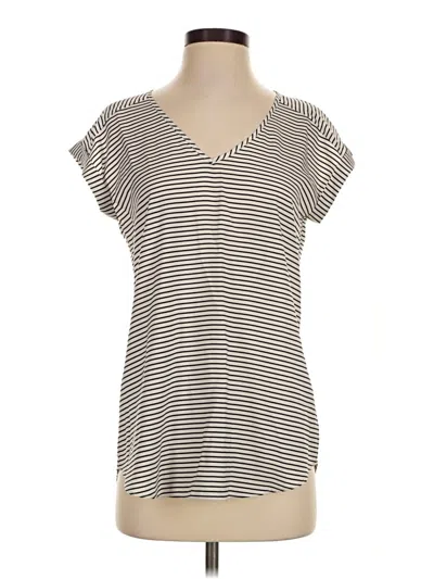 Pre-owned Express Outlet Short Sleeve Top Gray V-neck Tops