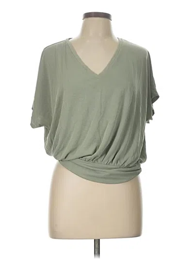 Pre-owned Express Outlet Short Sleeve Top Green Cowl Neck Tops