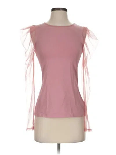 Pre-owned Express Outlet Short Sleeve Top Pink Boatneck Tops