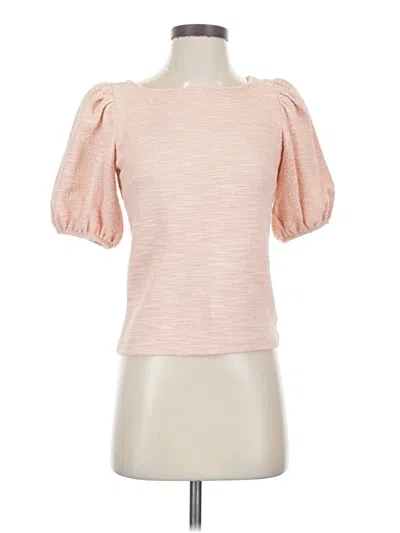 Pre-owned Express Outlet Short Sleeve Top Pink Sweetheart Neckline Tops